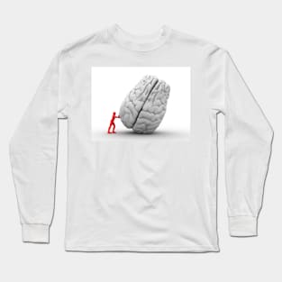 3D man moving brain, artwork (F012/9779) Long Sleeve T-Shirt